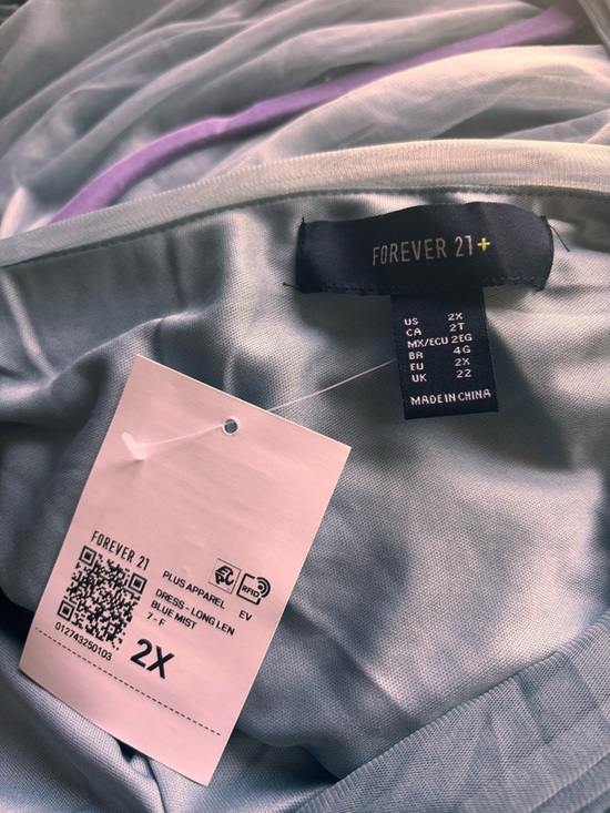 Forever 21 Plus Blue Mist Long Dress - Picture 6 of 6